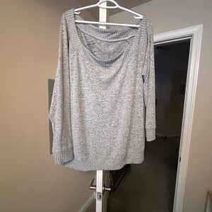 Torrid Gray Off-the-Shoulder Sweater